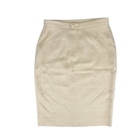 Balenciaga Silk Blend Shimmer Pencil Skirt - Picture 4 of 10